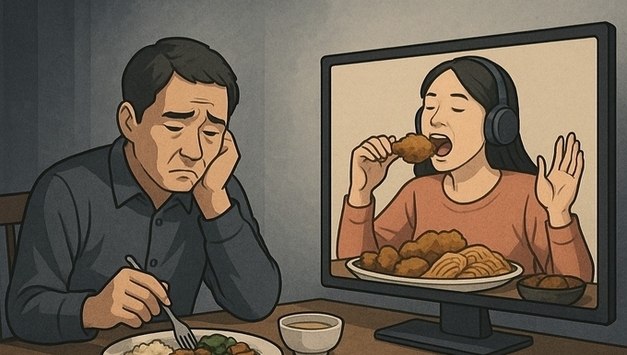 외로운 식탁의 그림자 '먹방'…"우울증 불씨 될 수도"